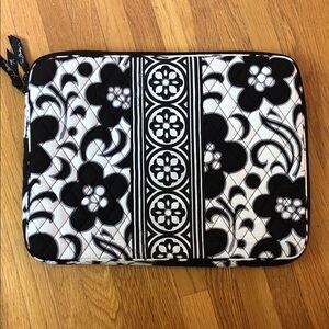 Vera Bradley Black and White Floral Laptop Sleeve